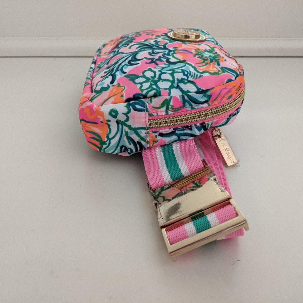 NWOT! Lilly Pulitzer Jeanie Belt Bag In Soleil Pink Perfect Poppy - Picture 4 of 14